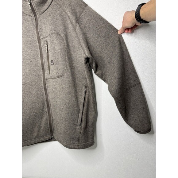 Avalanche Sweater Jacket Medium Brown Mock Neck Full Zip Pockets Mens Size XXL - Picture 3 of 14